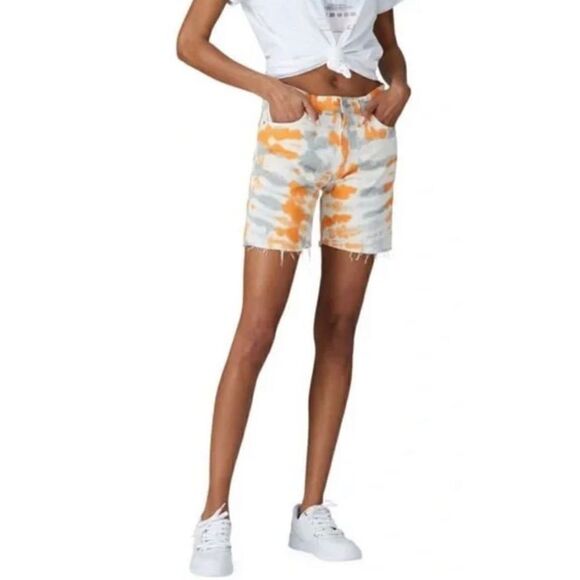 Hudson Hanna Mini Tye Dyed Biker Shorts NWOT Size 29 - Picture 1 of 8